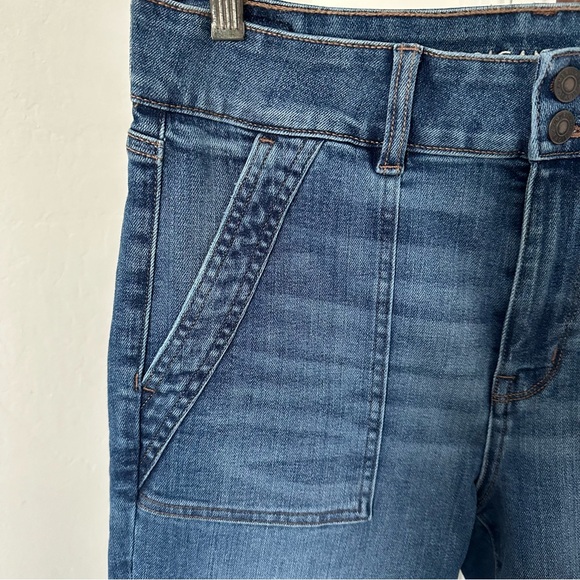 American Eagle REG High Rise SUPER STRETCH MIDRISE SKINNY KICK CROP Jeans Sz 12 - Picture 4 of 12